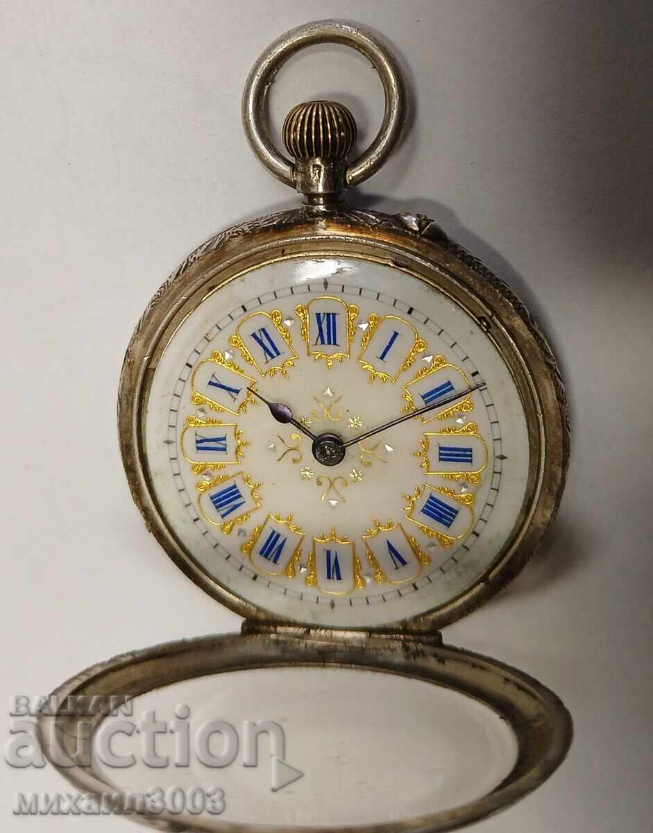 СТАРИНЕН ДАМСКИ СРЕБЪРЕН ДЖОБЕН ЧАСОВНИК 19ти век с цена 250.00 лв. | € 127.82 СТАРИНЕН ДАМСКИ СРЕБЪРЕН ДЖОБЕН ЧАСОВНИК 19ти век с цена 250.00 лв. | € 127.82