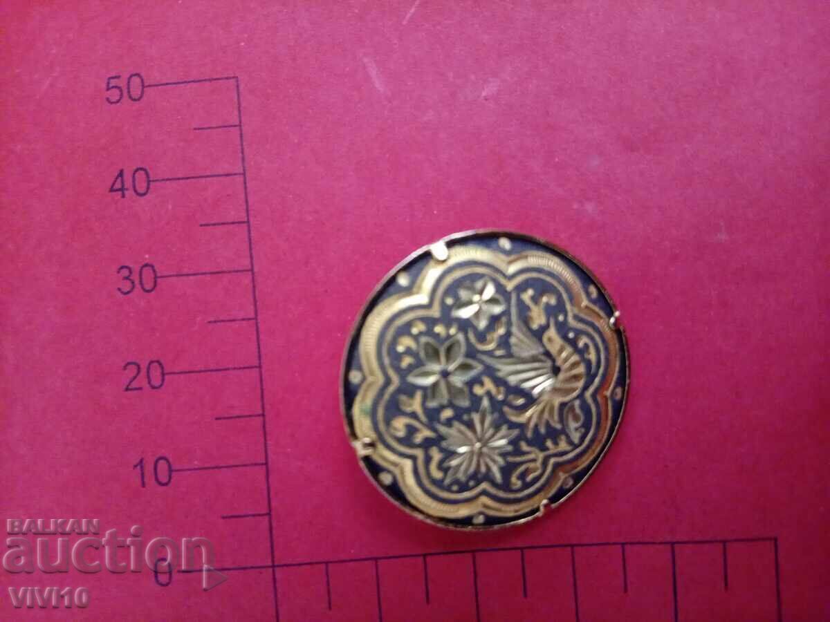 Antique brooch, steel, gold-plated Antique brooch, steel, gold-plated