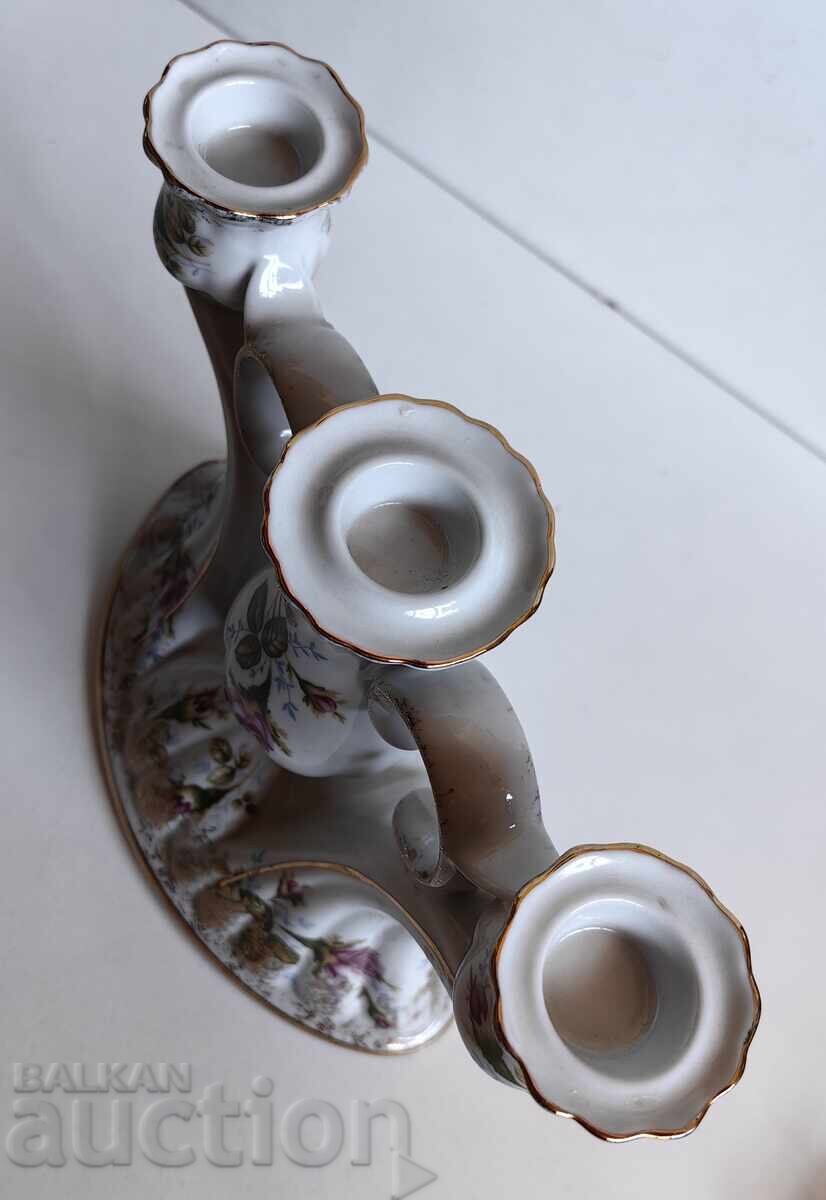 ΤΡΙΠΛΟΣ ΠΟΡΣΕΛΑΝΙΝΟΣ ΚΗΡΟΠΗΓΙΟΣ ΜΕ ΣΗΜΑΝΣΗ, ΣΕ ΚΑΛΗ ΚΑΤΑΣΤΑΣΗ με τιμή 34.00 BGN | € 17.38