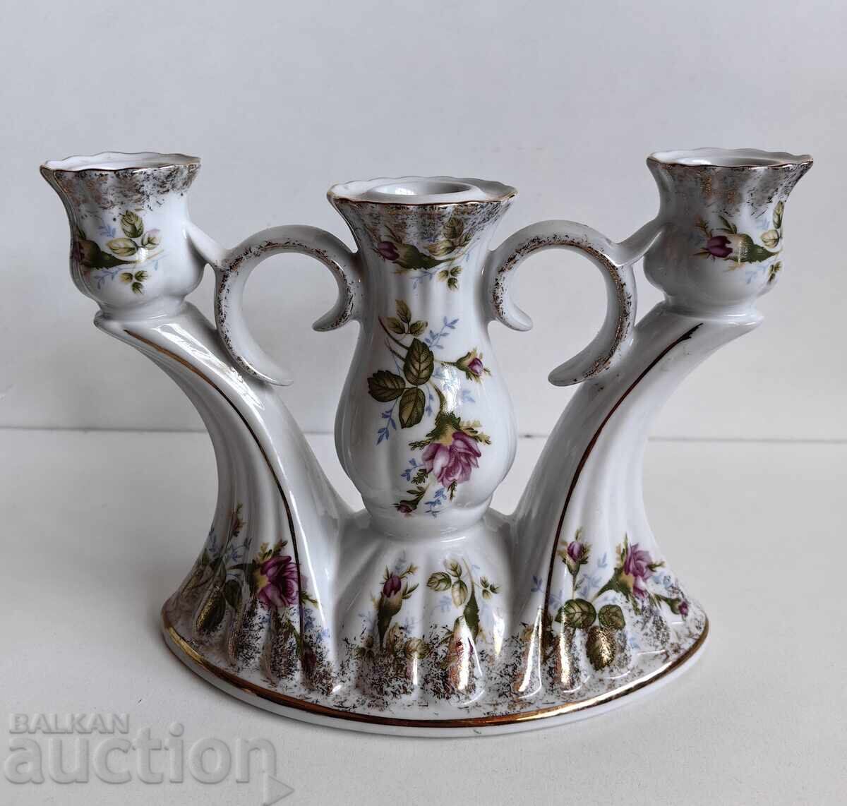 ΤΡΙΠΛΟΣ ΠΟΡΣΕΛΑΝΙΝΟΣ ΚΗΡΟΠΗΓΙΟΣ ΜΕ ΣΗΜΑΝΣΗ, ΣΕ ΚΑΛΗ ΚΑΤΑΣΤΑΣΗ