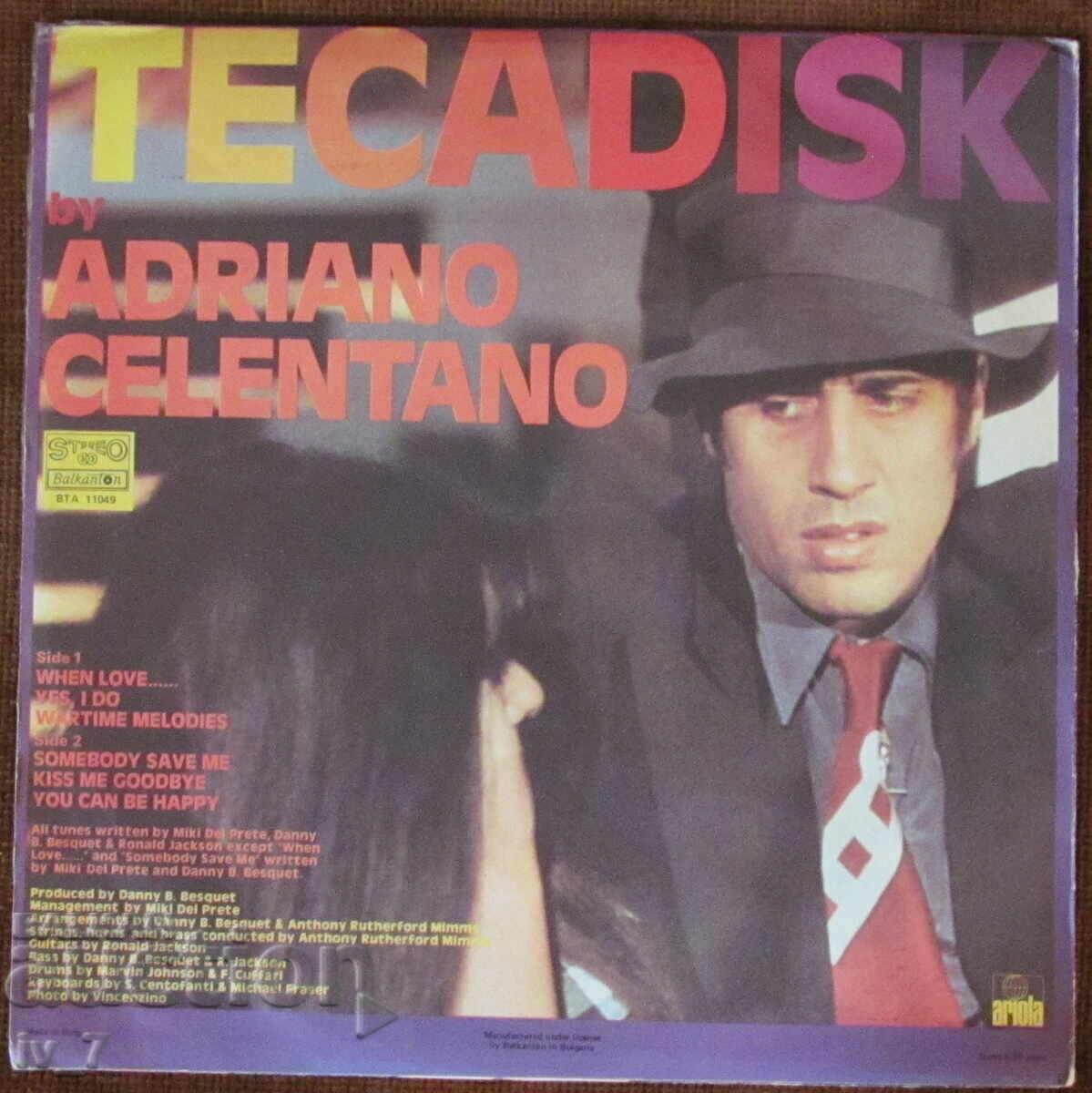 DISC DE GRAMOFON - ADRIANO CELENTANO - TECADISC, format mare cu preț 9.99 BGN | € 5.11 DISC DE GRAMOFON - ADRIANO CELENTANO - TECADISC, format mare cu preț 9.99 BGN | € 5.11