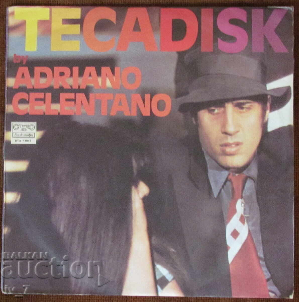 DISC DE GRAMOFON - ADRIANO CELENTANO - TECADISC, format mare DISC DE GRAMOFON - ADRIANO CELENTANO - TECADISC, format mare