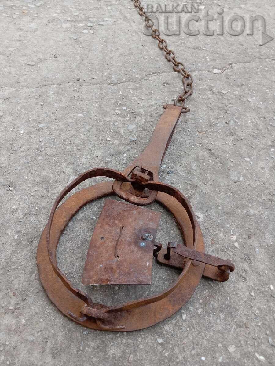 Vechi capcană de lup forjată - 6