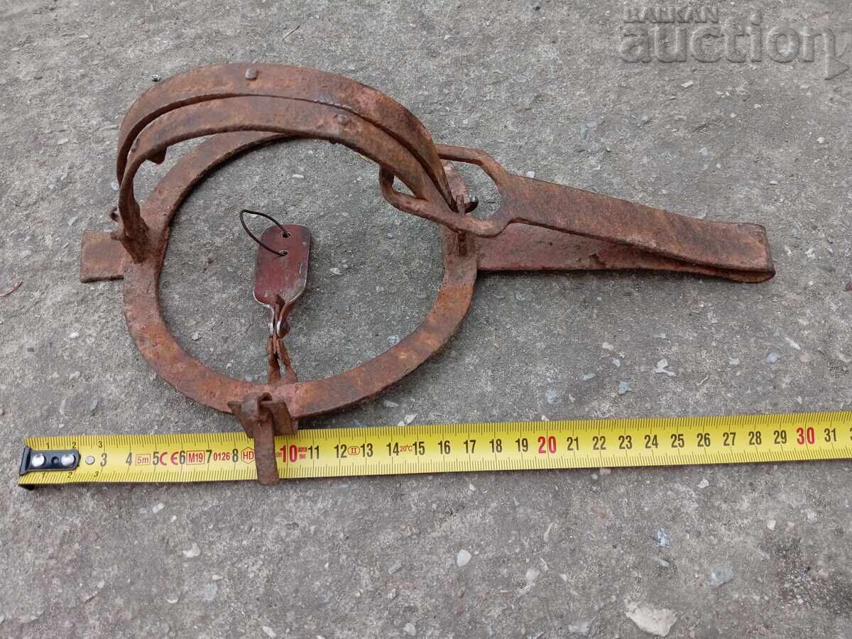 старинен кован капан за белки златки порове РАБОТЕЩ