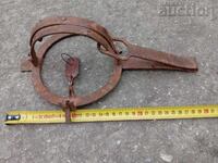 vintage σφυρήλατο σίδηρο παγίδα για σκίουρους χρυσά κουνάβια ΕΡΓΑΣΙΑ