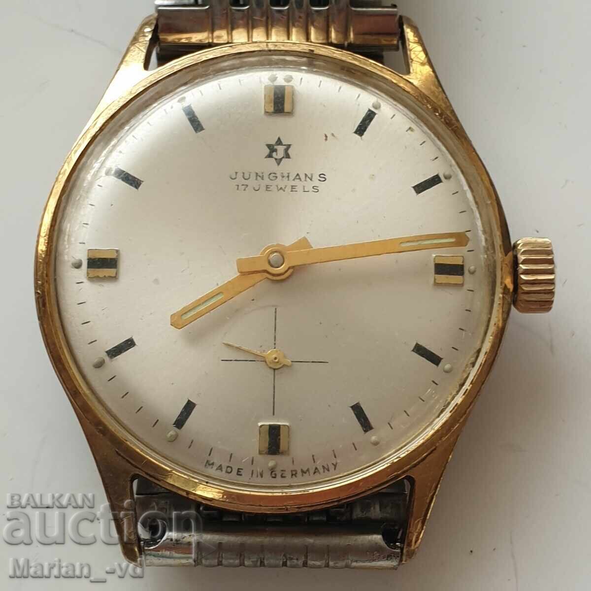 Ανδρικό ρολόι Junghans χειροκίνητο, διαμέτρημα 620.10 με τιμή 120.00 BGN | € 61.36 Ανδρικό ρολόι Junghans χειροκίνητο, διαμέτρημα 620.10 με τιμή 120.00 BGN | € 61.36