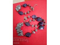 Antique amethyst necklace with bracelet