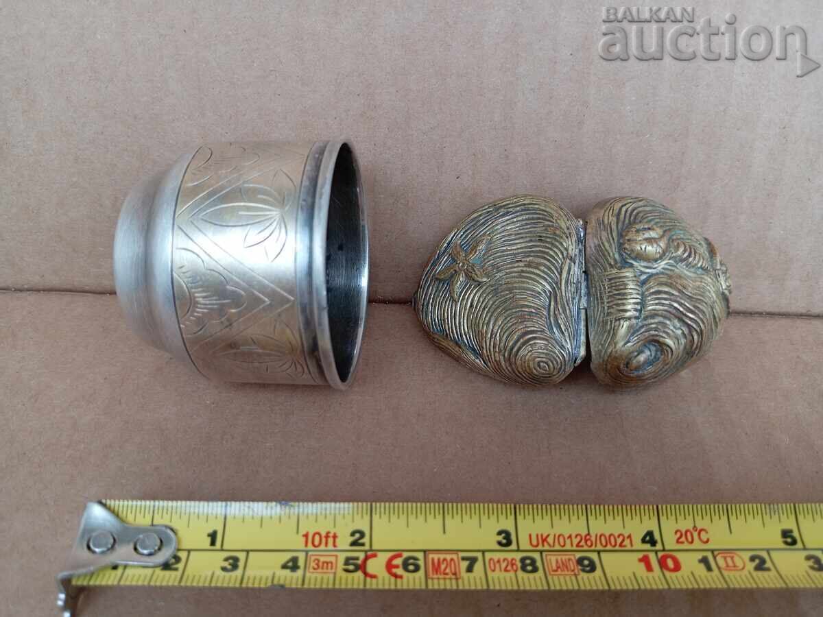 LCN 8 YMMET Rusia anilor '70 pahare de alcool și scoică de bronz - 6