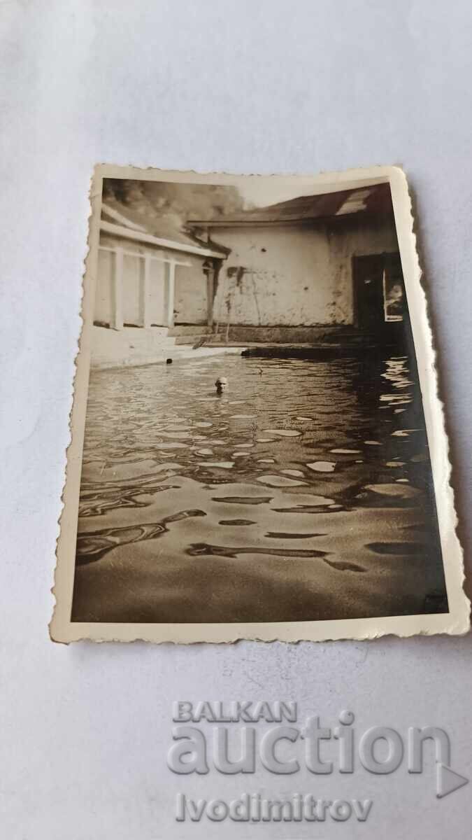 Photo Village Bankya Trunsko Man in swimming pool 1934 Photo Village Bankya Trunsko Man in swimming pool 1934