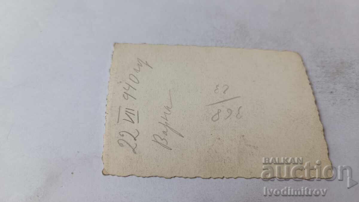 Photo Varna Man woman and boy on the seashore 1940 with price 1.85 BGN | € 0.95