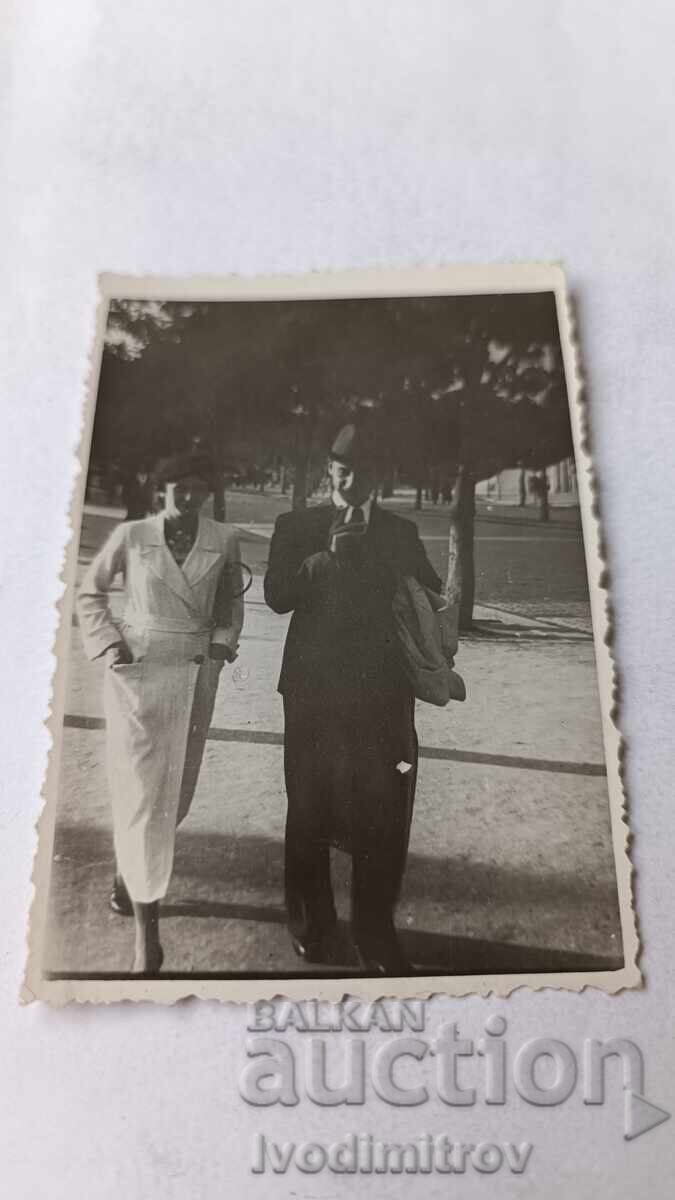Photo Sofia Man and woman on a walk 1937