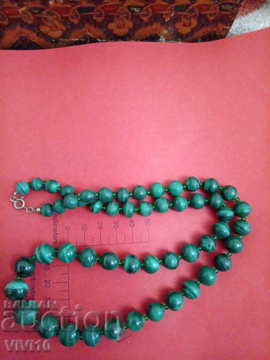 Antique necklace, natural stones, jade
