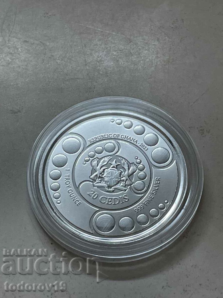 Доставка на 1 oz Сребро Извънземно 2023 ГАНА Доставка на 1 oz Сребро Извънземно 2023 ГАНА