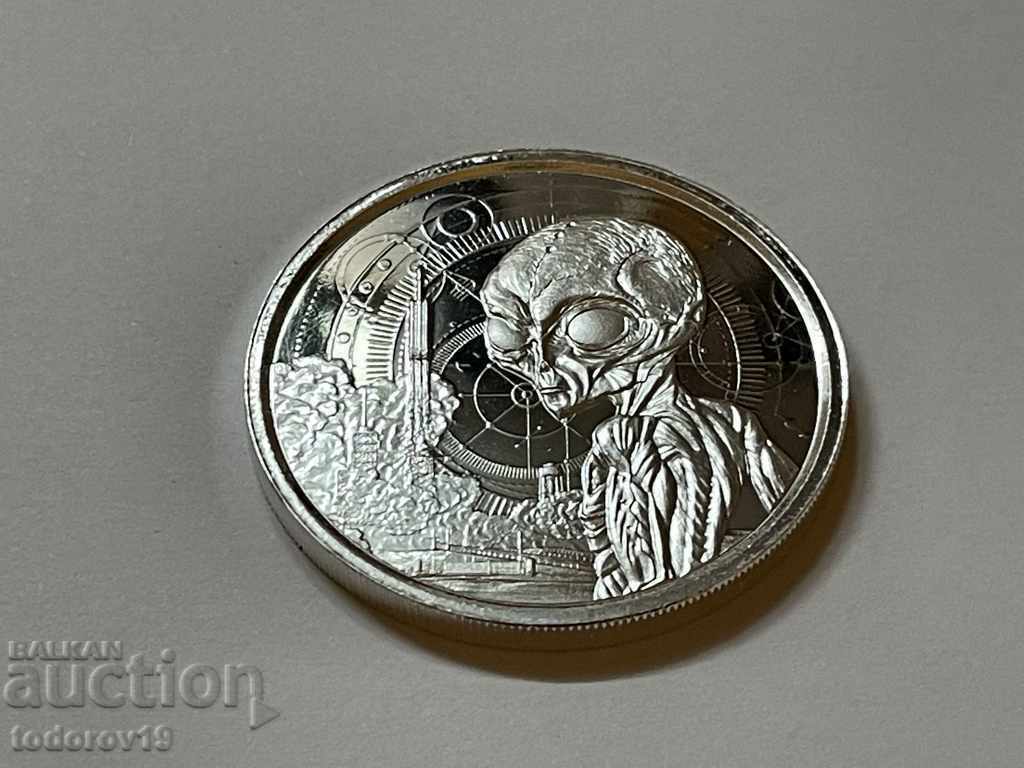 Auction 1 oz Silver Alien 2021 GHANA Auction 1 oz Silver Alien 2021 GHANA
