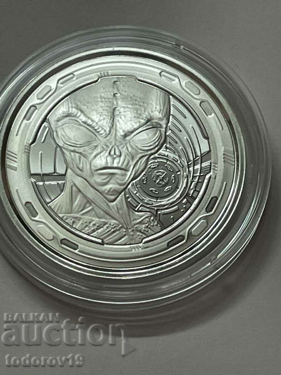 Auction 1 oz Silver Alien 2022 GHANA Auction 1 oz Silver Alien 2022 GHANA