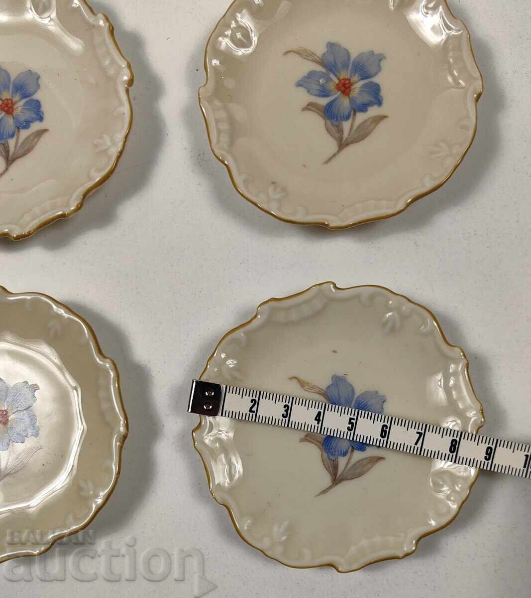 LOT 4 SMALL PORCELAIN PLATES MARKED BAVARIA PLATE with price 12.00 BGN | € 6.14 LOT 4 SMALL PORCELAIN PLATES MARKED BAVARIA PLATE with price 12.00 BGN | € 6.14