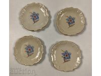 LOT 4 SMALL PORCELAIN PLATES MARKED BAVARIA PLATE