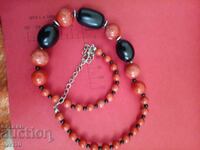Antique necklace with natural stones