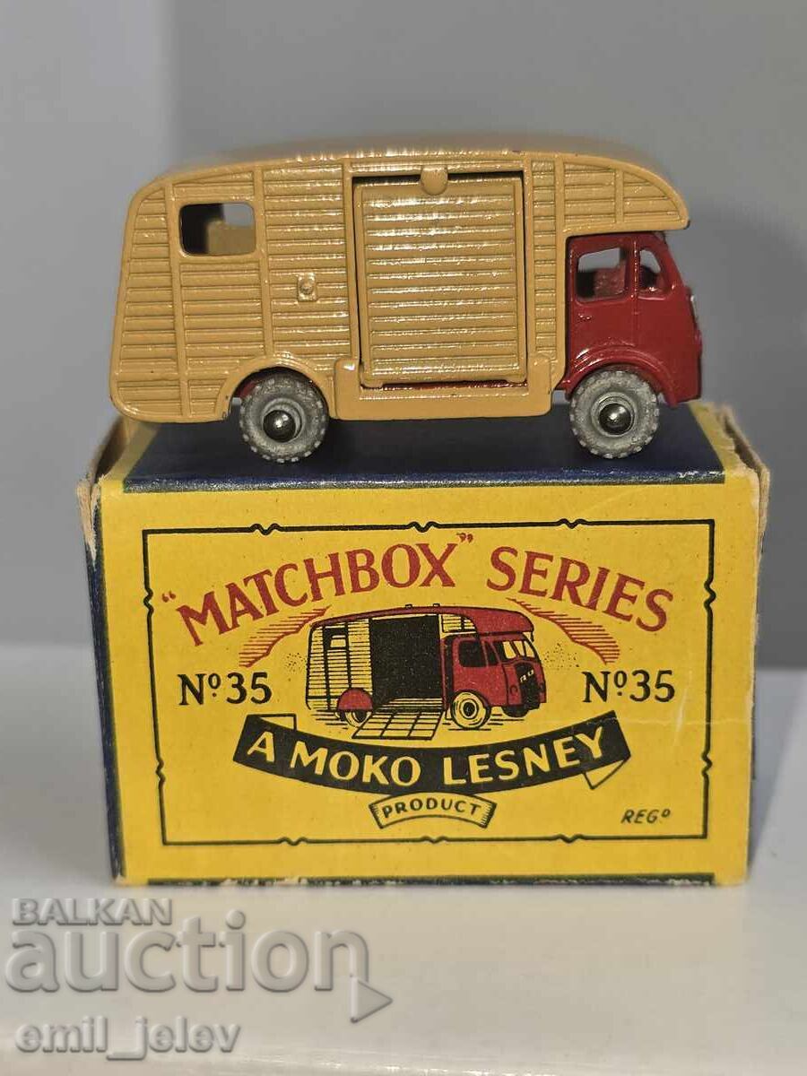 Matchbox Lesney No.35A Horse Box 1957 - σε αυθεντικό κουτί Matchbox Lesney No.35A Horse Box 1957 - σε αυθεντικό κουτί