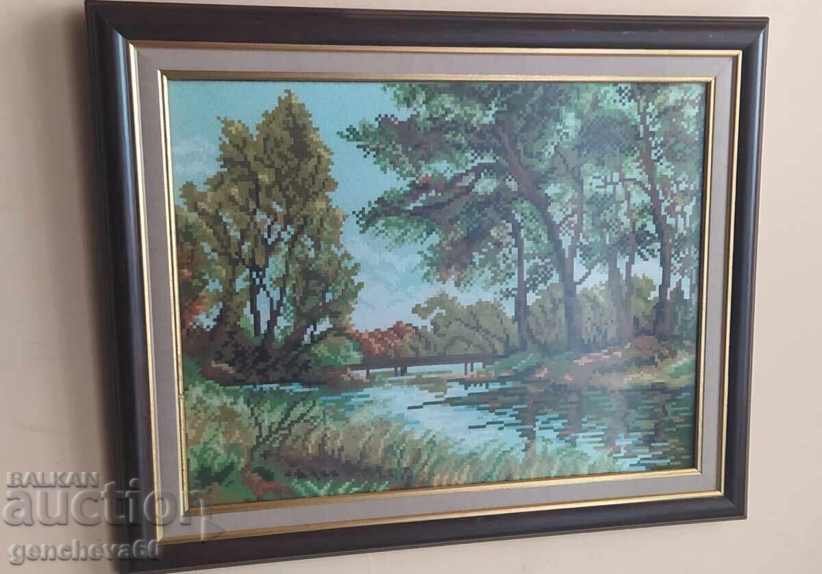 Frumos goblen cu peisaj „Lângă râu" - 5