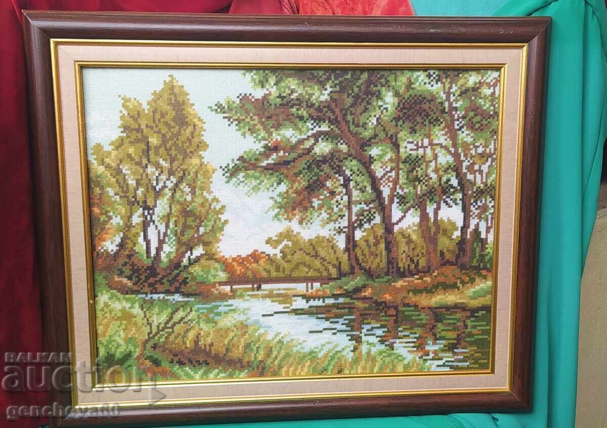 Frumos goblen cu peisaj „Lângă râu" - 6