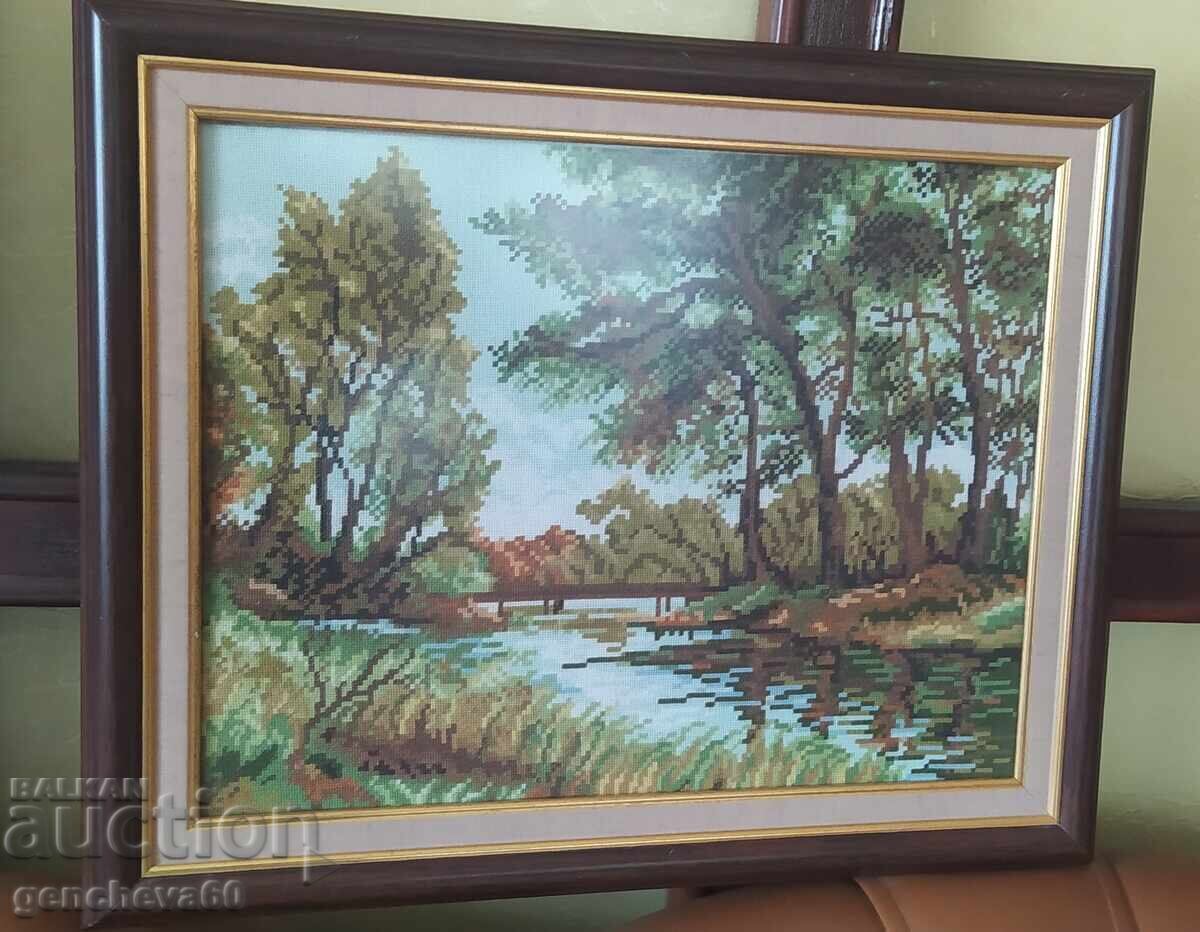 Frumos goblen cu peisaj „Lângă râu"