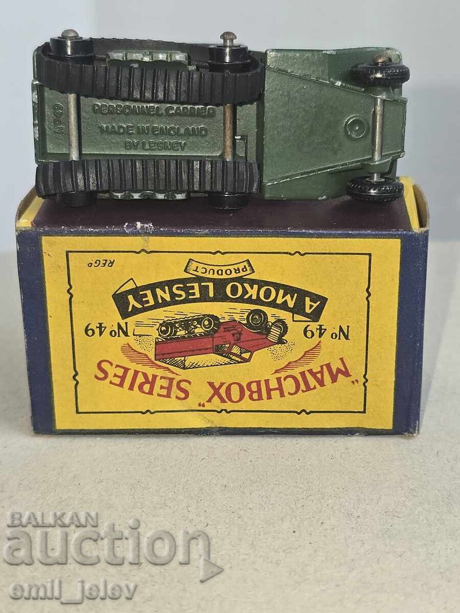 Matchbox Lesney No49A Army Half Truck Personnel Carrier 1958 - 5 Matchbox Lesney No49A Army Half Truck Personnel Carrier 1958 - 5