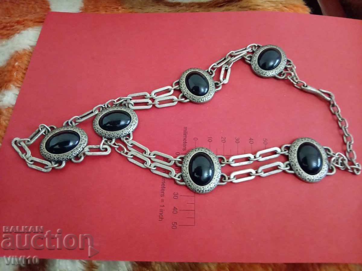 Antique necklace with natural stones