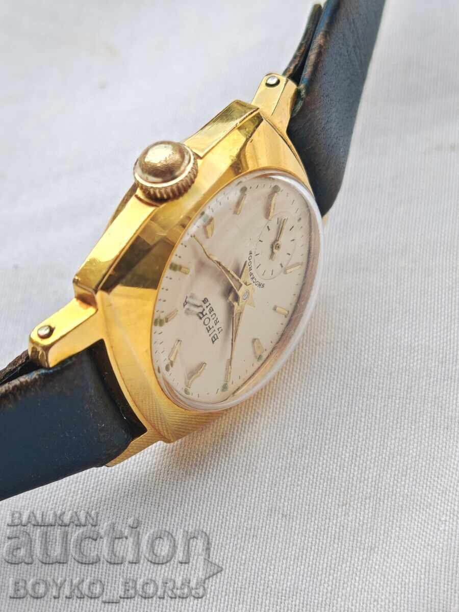 Swiss Ladies' Mechanical Gold-Plated Watch BIFORA 20 mk - 5 Swiss Ladies' Mechanical Gold-Plated Watch BIFORA 20 mk - 5