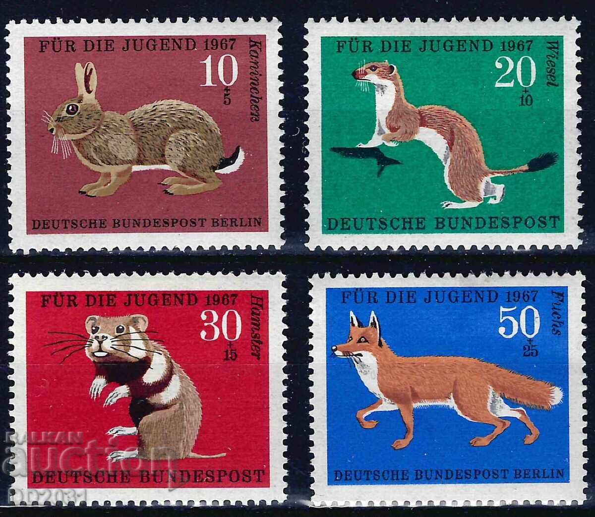 Germania /Berlinul de Vest/ 1967 - animale MNH