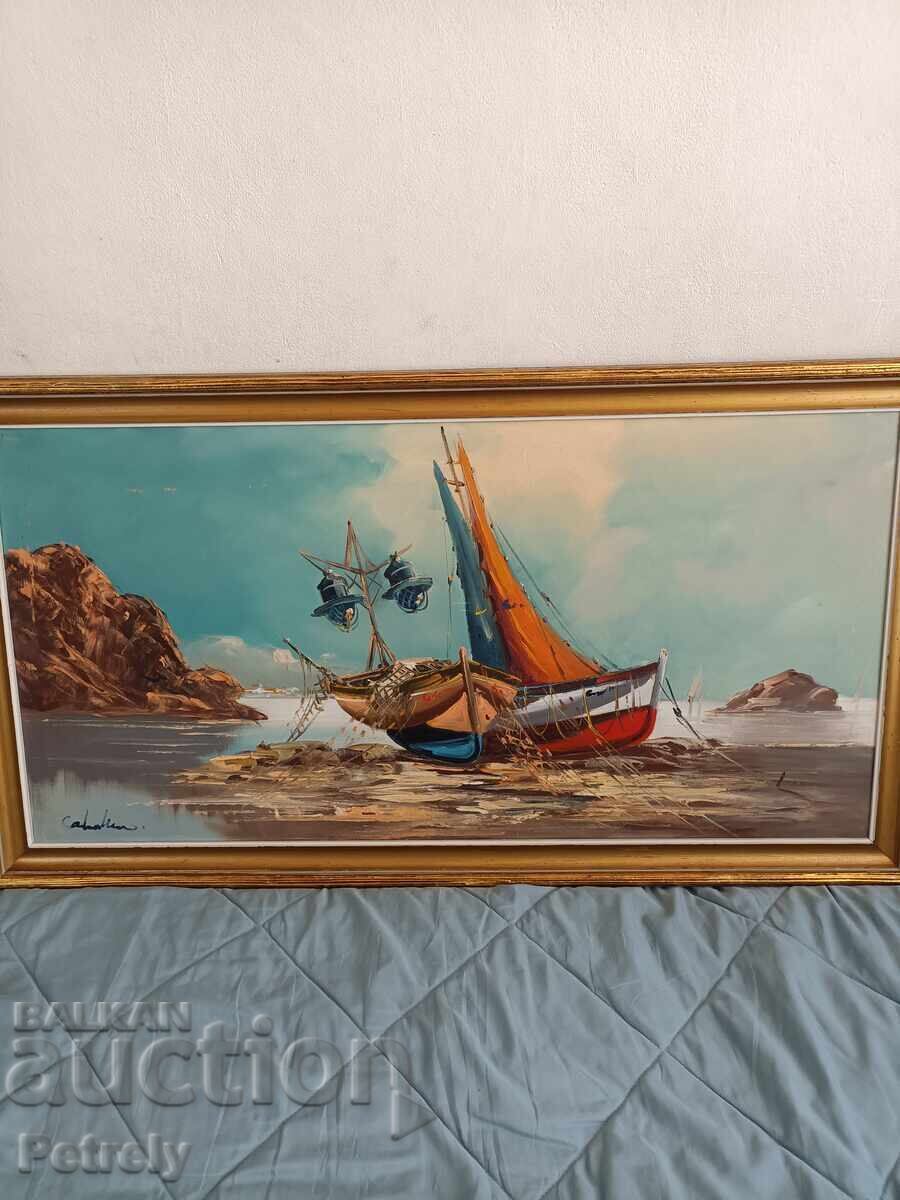 Голяма маслена картина с цена 300.00 лв. | € 153.39 Голяма маслена картина с цена 300.00 лв. | € 153.39