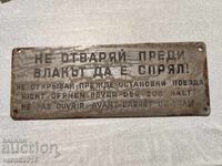 Aluminum Train Car Sign