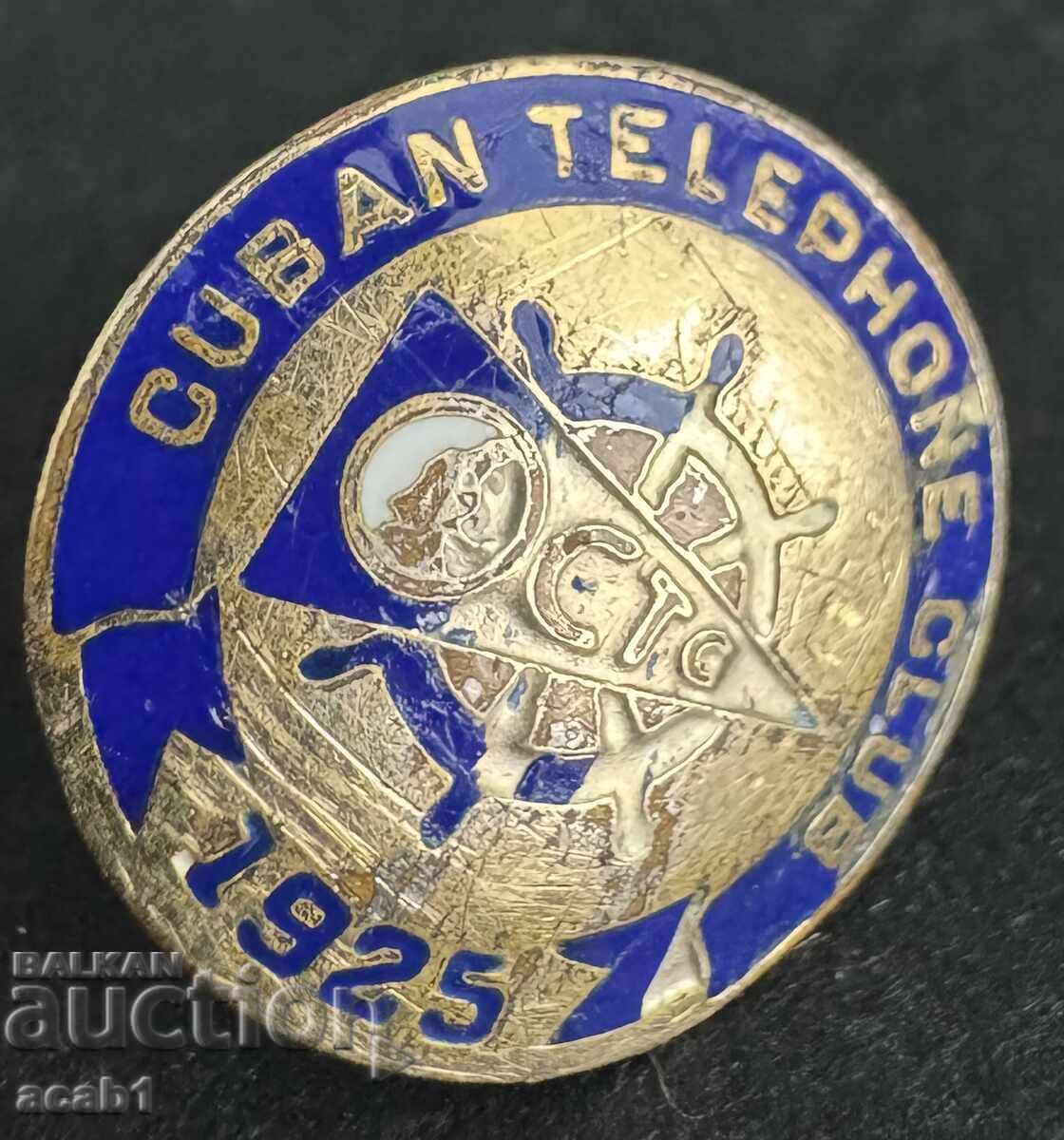 Cuban Telephone Club Badge Cuban Telephone Club Badge