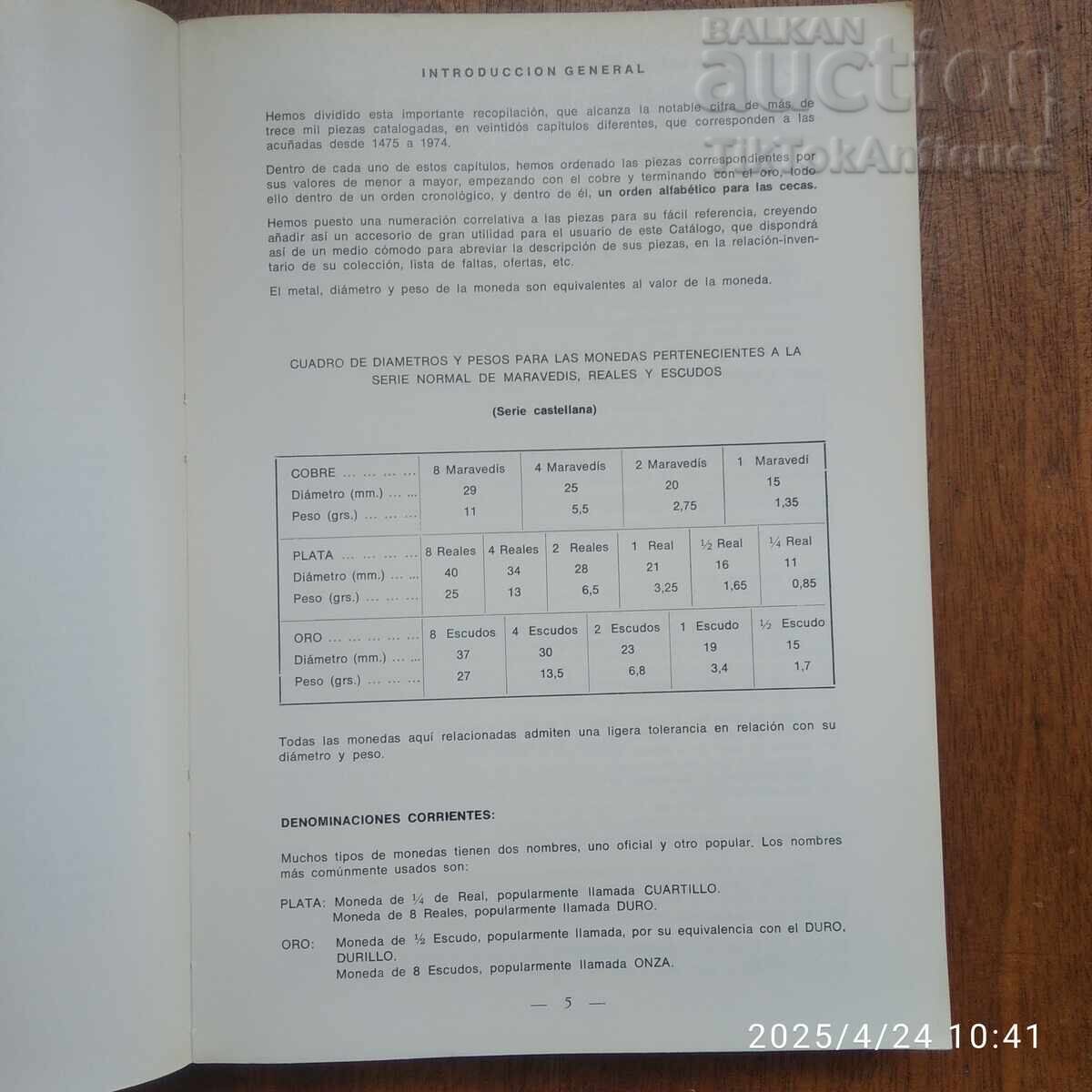 Delivery of Catalogs of Spanish Coins, Parts 1 and 2 Delivery of Catalogs of Spanish Coins, Parts 1 and 2