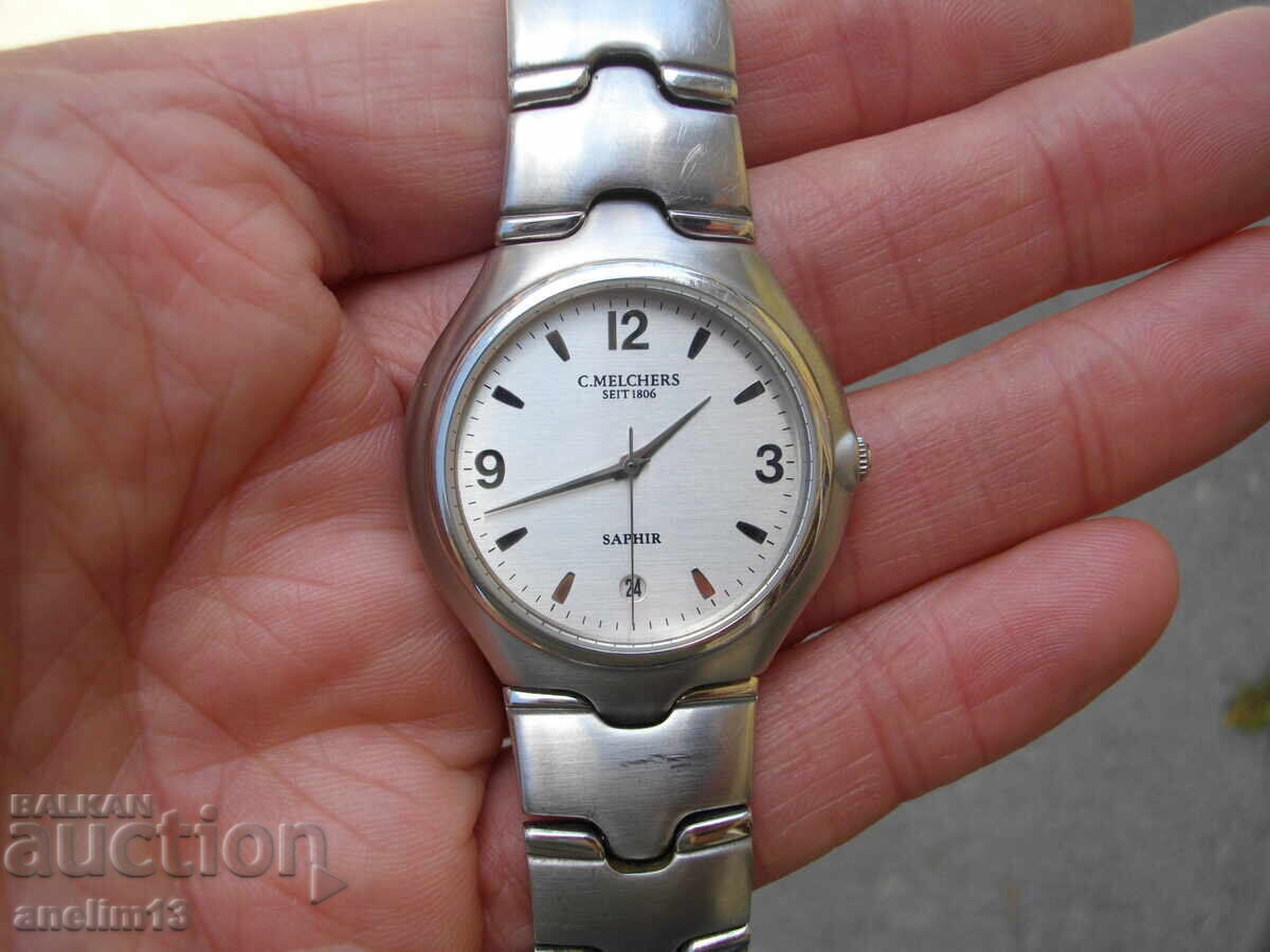 Δημοπρασία ΚΟΜΨΟ ΑΝΔΡΙΚΟ ΑΤΣΑΛΙΝΟ ΡΟΛΟΪ C. MELCHERS SEIT 1806 SAPHIR