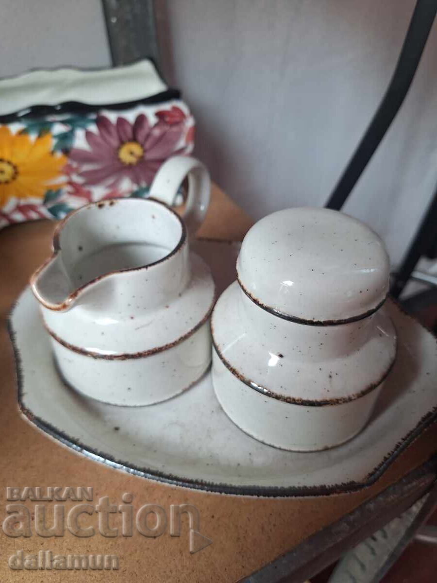 Set of creamer and sugar bowl, English stamp with price 20.00 BGN | € 10.23