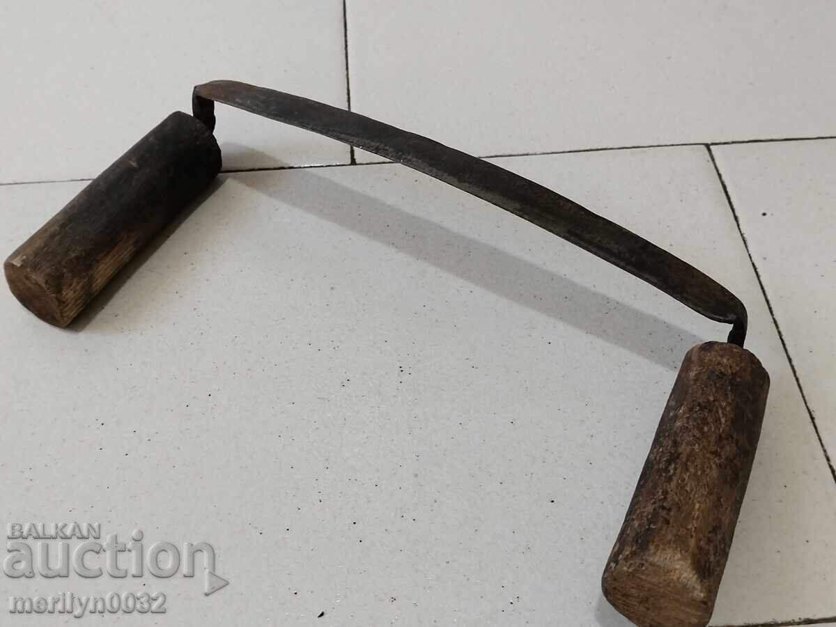 Стар кован рукан инструмент ковано желязо ренде дървения - 5