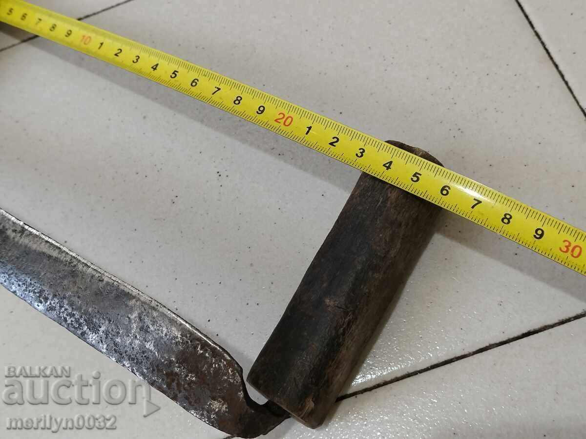 Стар кован рукан инструмент ковано желязо ренде дървения - 6