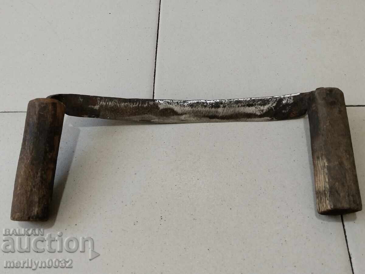 Стар кован рукан инструмент ковано желязо ренде дървения