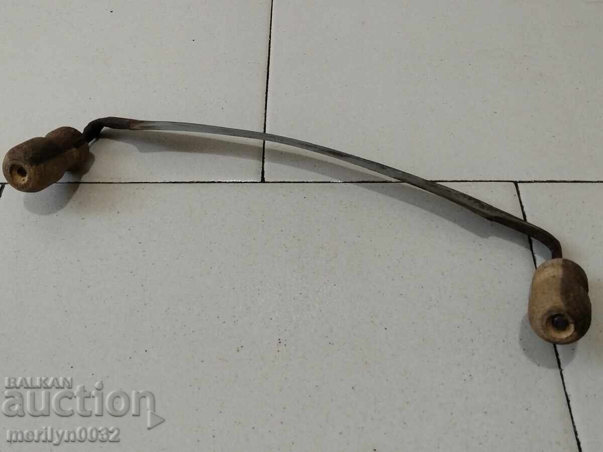 Old forged hand tool wrought iron planer wooden - 5