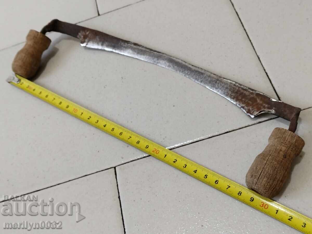 Old forged hand tool wrought iron planer wooden - 6