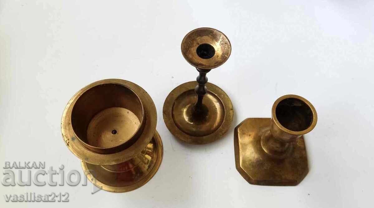 Χάλκινα κηροπήγια με τιμή 12.00 BGN | € 6.14