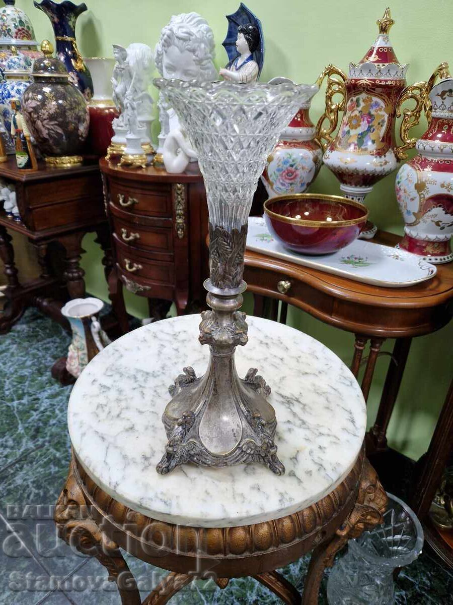 Αντίκα γαλλικό ψηλό ποτήρι μπολ ART Nouveau με τιμή 398.00 BGN | € 203.49