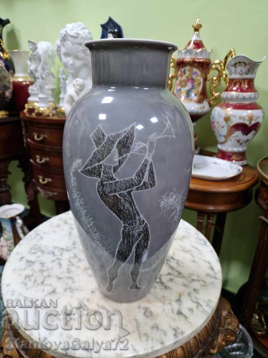 Rare antique porcelain vase H&G Heinrich - 5