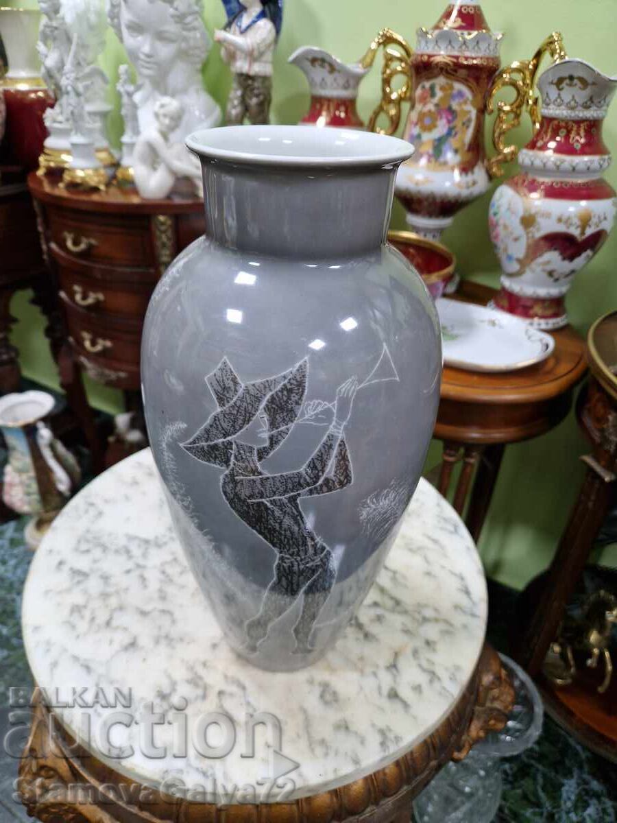 Rare antique porcelain vase H&G Heinrich - 6