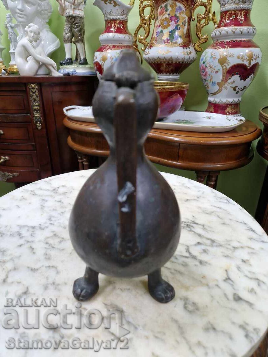 Рядък антикварен бронзов съд от 19 век - 5