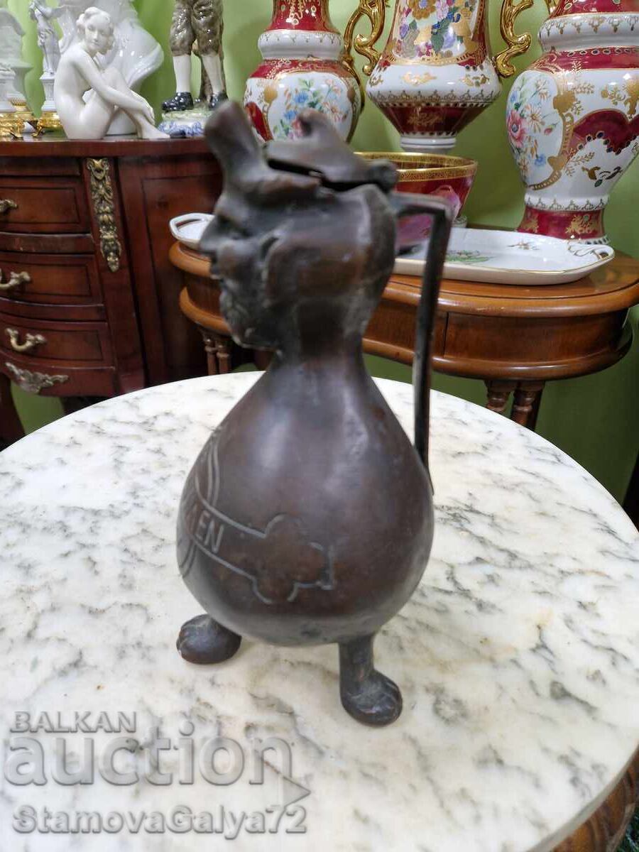 Рядък антикварен бронзов съд от 19 век - 6