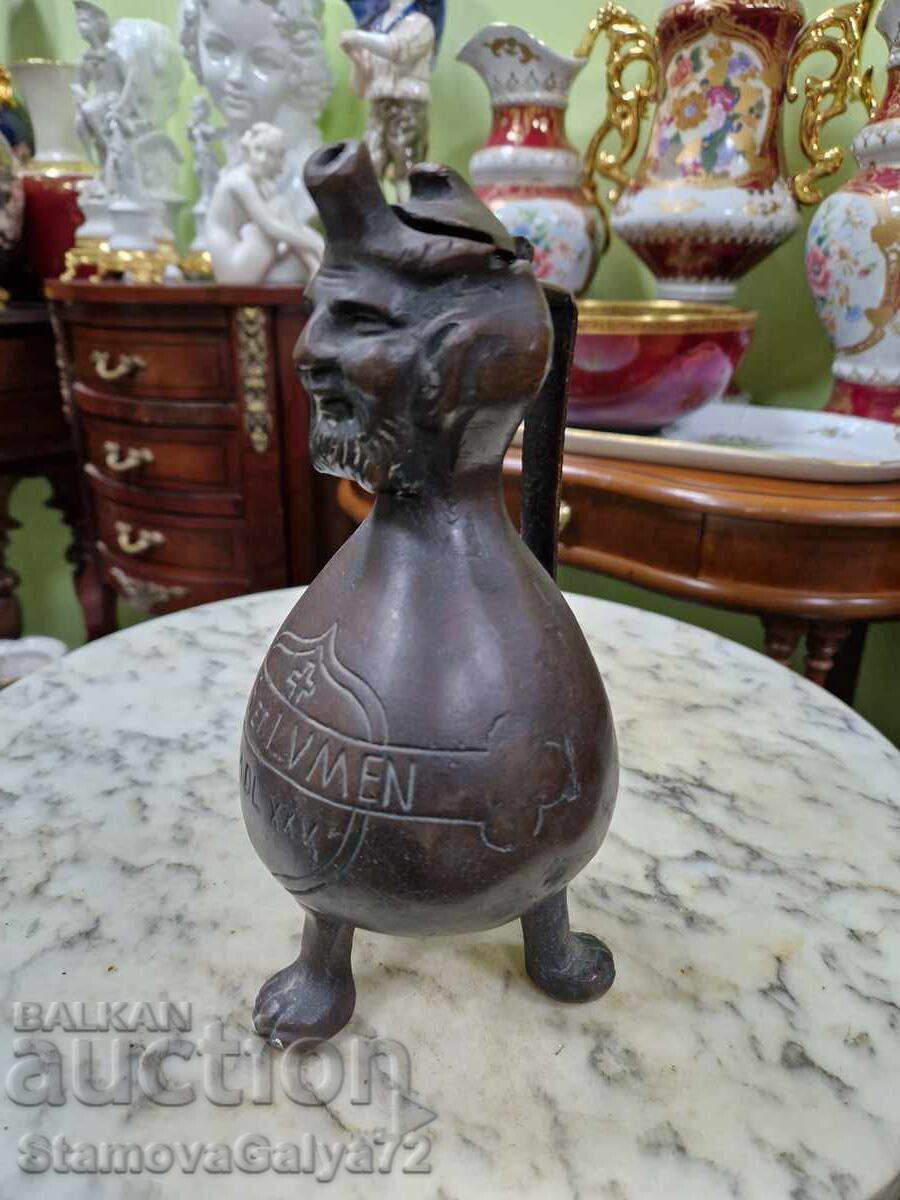 Рядък антикварен бронзов съд от 19 век - 7