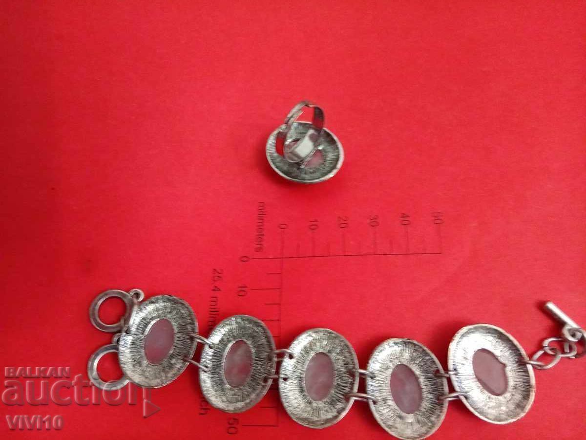Antique bracelet and ring with natural stones with price € 20.00 | 39.12 BGN
