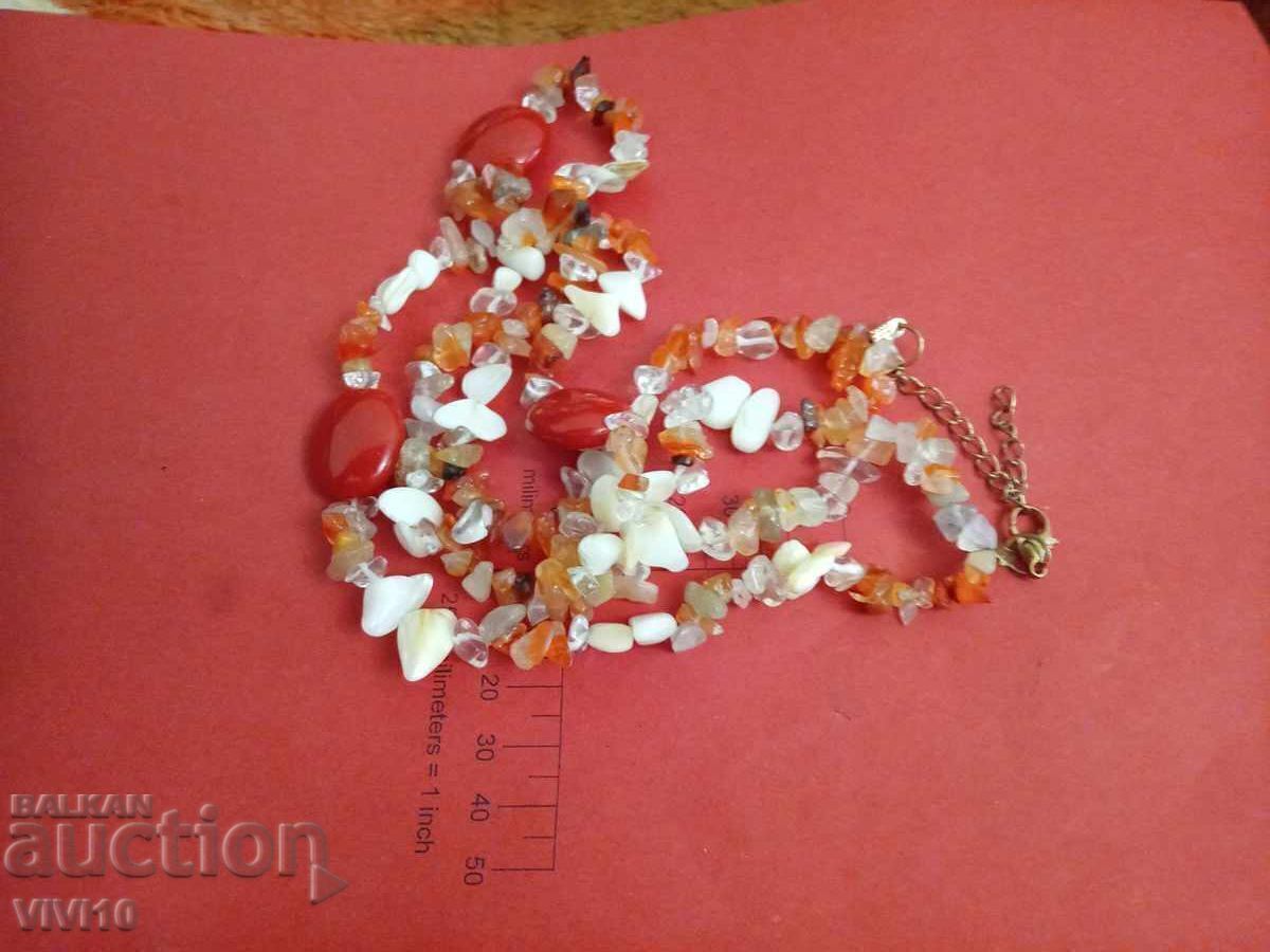 Antique necklace with natural stones and mother-of-pearl with price € 25.00 | 48.90 BGN Antique necklace with natural stones and mother-of-pearl with price € 25.00 | 48.90 BGN